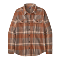 Patagonia L/S Organic Cotton Mw Fjord Flannel Dames Shirt Comstock: Dusky Brown L