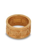 Balmain bague martelée à logo embossé - Or - thumbnail