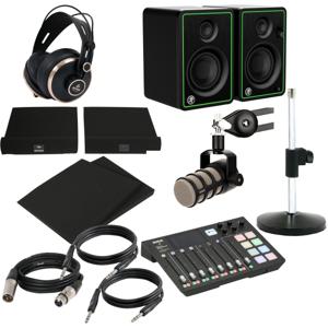 Mackie CR3-XBT actieve studiomonitor (set van 2) + compleet podcast pakket