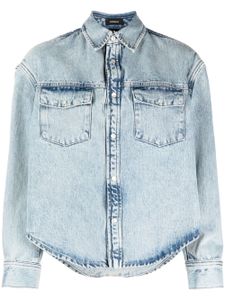 WARDROBE.NYC veste en jean à boutons pressions - Bleu