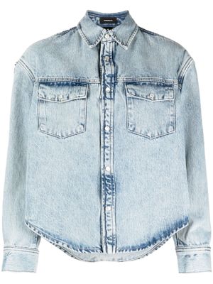 WARDROBE.NYC veste en jean à boutons pressions - Bleu