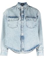 WARDROBE.NYC veste en jean à boutons pressions - Bleu