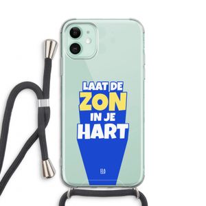 Laat de zon in je hart: iPhone 11 Transparant Hoesje met koord