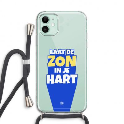 Laat de zon in je hart: iPhone 11 Transparant Hoesje met koord