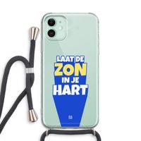 Laat de zon in je hart: iPhone 11 Transparant Hoesje met koord