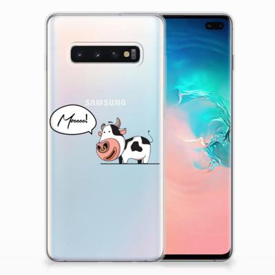 Samsung Galaxy S10 Plus Telefoonhoesje met Naam Cow Samsung Galaxy S10 Plus Telefoonhoesje met Naam Cow