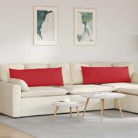 VidaXL Sofa kussens 2 pcs rood 120 x 40 cm stof