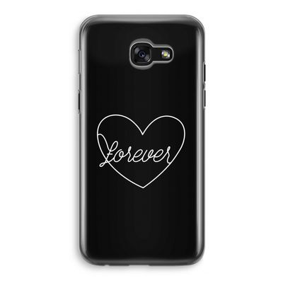 Forever heart black: Samsung Galaxy A5 (2017) Transparant Hoesje