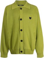 ZZERO BY SONGZIO cardigan Collared Panther à patch logo - Vert