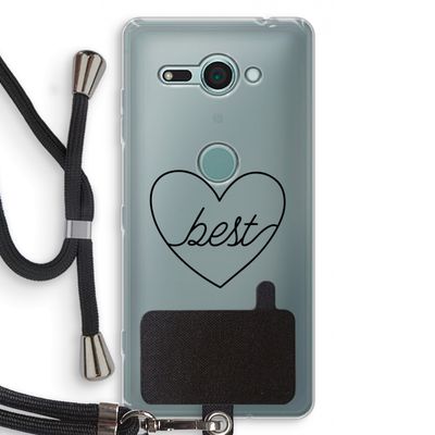 Best heart black: Sony Xperia XZ2 Compact Transparant Hoesje met koord
