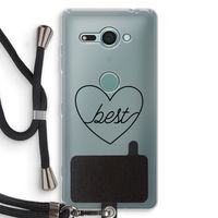 Best heart black: Sony Xperia XZ2 Compact Transparant Hoesje met koord