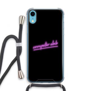 Vice Black: iPhone XR Transparant Hoesje met koord