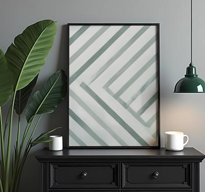 Diagonale strepen poster abstract