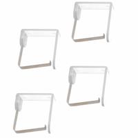 Tafelkleedklemmen - 4x st - transparant - 3 x 3 cm - kunststof - tafelzeilklemmen - tafelkleed vastz