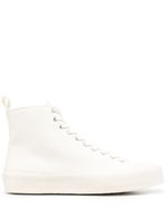 Jil Sander baskets montantes en cuir - Blanc