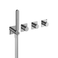 Hotbath Gal - Afbouwdeel voor Inbouw Douchethermostaat - 2 Stopkranen - Chroom - V02