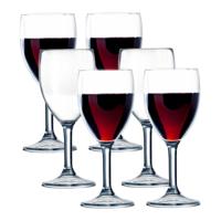 Arcoroc Wijnglas - 8x - hard kunststof - 300 ml - onbreekbaar - camping/picknick glazen