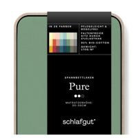 Schlafgut Schlafgut Pure Jersey Hoeslaken L - 140x200 - 160x220 665 Green Mid - thumbnail