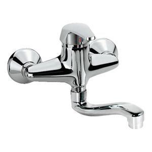 Keukenkraan Tres ECO | Wandmontage | 360° Draaibaar | Mengkraan | 1-hendel | Rond | Chroom