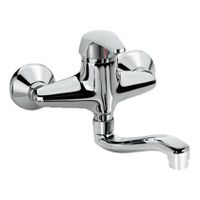 Keukenkraan Tres ECO | Wandmontage | 360° Draaibaar | Mengkraan | 1-hendel | Rond | Chroom