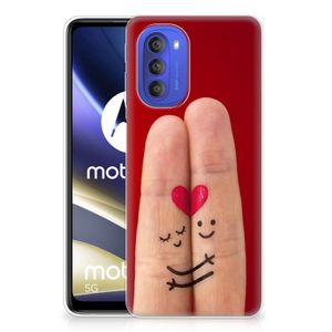 Motorola Moto G51 5G Silicone Back Cover Liefde - Origineel Romantisch Cadeau