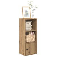 Boekenkast 31x24x77 cm bewerkt hout artisanaal eikenkleurig