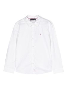 Tommy Hilfiger Junior chemise à logo brodé - Blanc