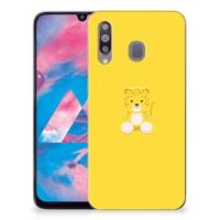 Samsung Galaxy M30 Telefoonhoesje met Naam Baby Leopard