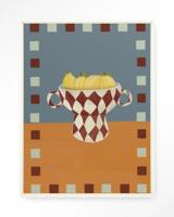Urban Cotton Wandkleed 'Eclectic Series 4' 110 x 145cm in Floating Frame - off white