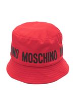 Moschino Kids bob en coton à logo imprimé - Rouge