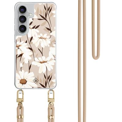 Samsung Galaxy S25 FE hoesje met beige koord - In bloom
