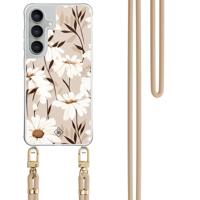 Samsung Galaxy S25 FE hoesje met beige koord - In bloom