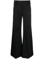 MM6 Maison Margiela pantalon palazzo à fines rayures - Noir