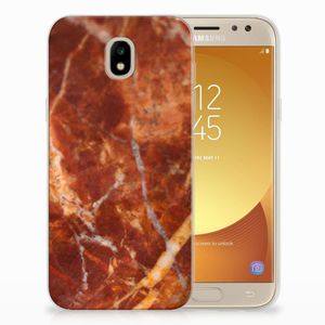 Samsung Galaxy J5 2017 TPU Siliconen Hoesje Marmer Bruin