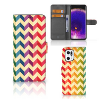 OPPO Find X5 Pro Telefoon Hoesje Zigzag Multi Color - thumbnail