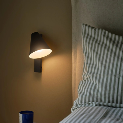 Wandlamp slaapkamer met USB Wilmer zwart