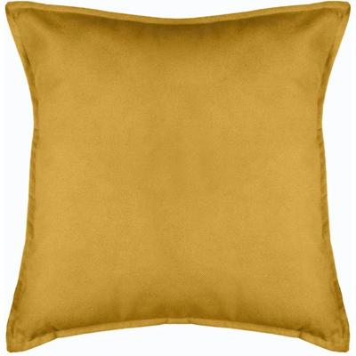 Bank/sierkussens huiskamer Sophia - 52 x 52 cm - Okergeel - polyester - met rits