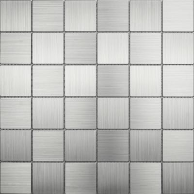 Mozaïek tegels Surfaces Bèta Zilver 31x31 - Vierkant Wandtegels Metaal