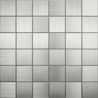 Mozaïek tegels Surfaces Bèta Zilver 31x31 - Vierkant Wandtegels Metaal