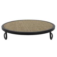 CosyDecor Presentatie tray ø25x5cm metaal met stof