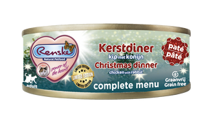 Renske vers Kerstdiner Kip met konijn paté - kat 70 gram