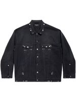 Balenciaga veste Pierced en jean - Noir