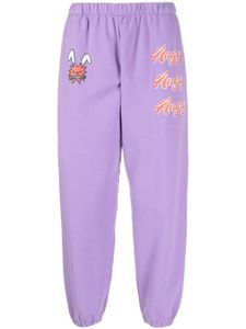 Natasha Zinko pantalon de jogging à imprimé Angry - Violet