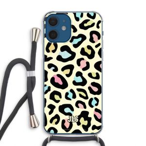 Leopard pattern: iPhone 12 Transparant Hoesje met koord