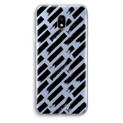 Zwarte vegen: Samsung Galaxy J3 (2017) Transparant Hoesje
