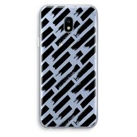 Zwarte vegen: Samsung Galaxy J3 (2017) Transparant Hoesje
