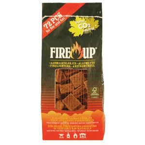Fire-up Barbecue aanmaakblokjes - 72x - bruin - reukloos - niet giftig - BBQ   -