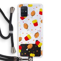 Chicken 'n Fries: Samsung Galaxy A71 Transparant Hoesje met koord