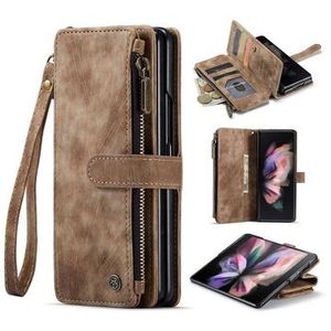 Caseme C30 Multifunctionele Samsung Galaxy Z Fold4 Wallet Case - Bruin