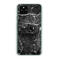Zwart marmer: Google Pixel 5a 5G Transparant Hoesje Zwart marmer: Google Pixel 5a 5G Transparant Hoesje